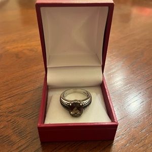 Effy Bridge Gemstones Smoky Quartz Ring + Earrings Set